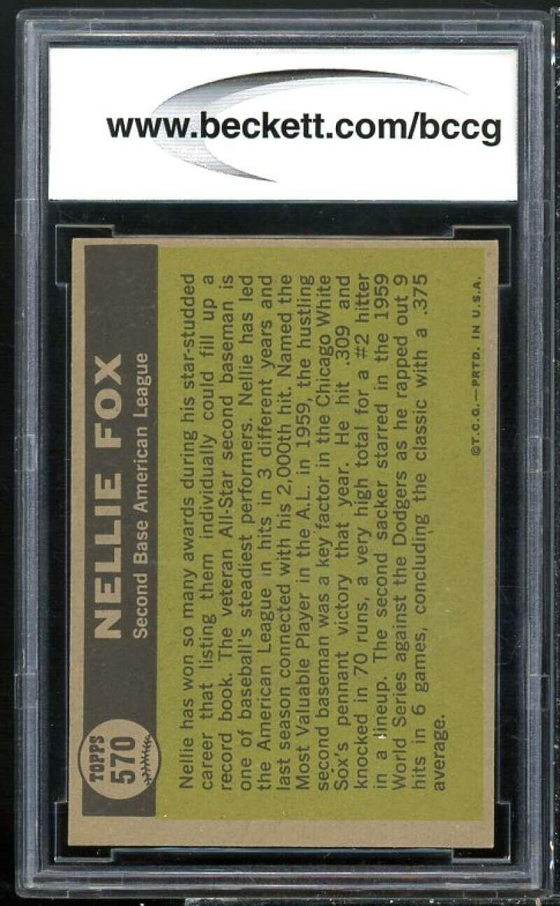 1961 Topps #570 Nellie Fox AS Card Image 2