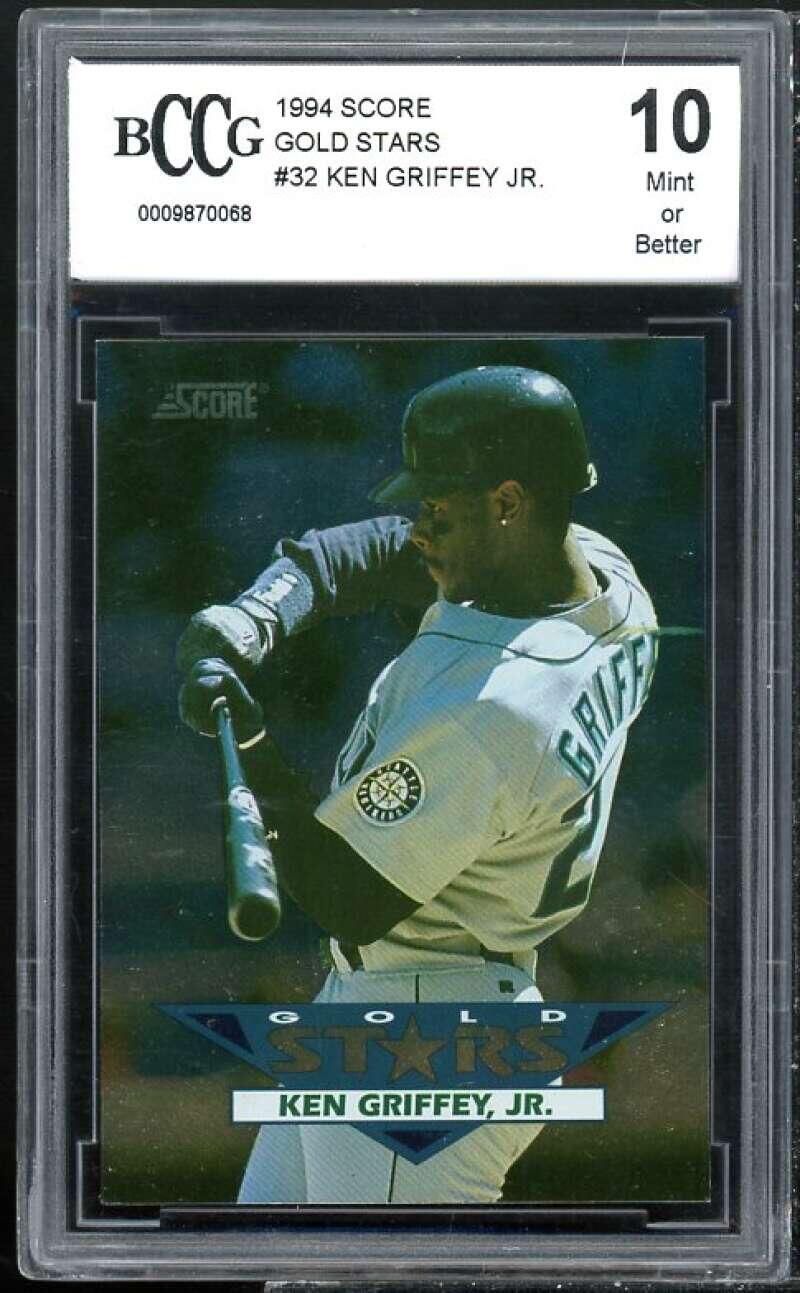 1994 Score Gold Stars #32 Ken Griffey Jr. Card BGS BCCG 10 Mint+ Image 1