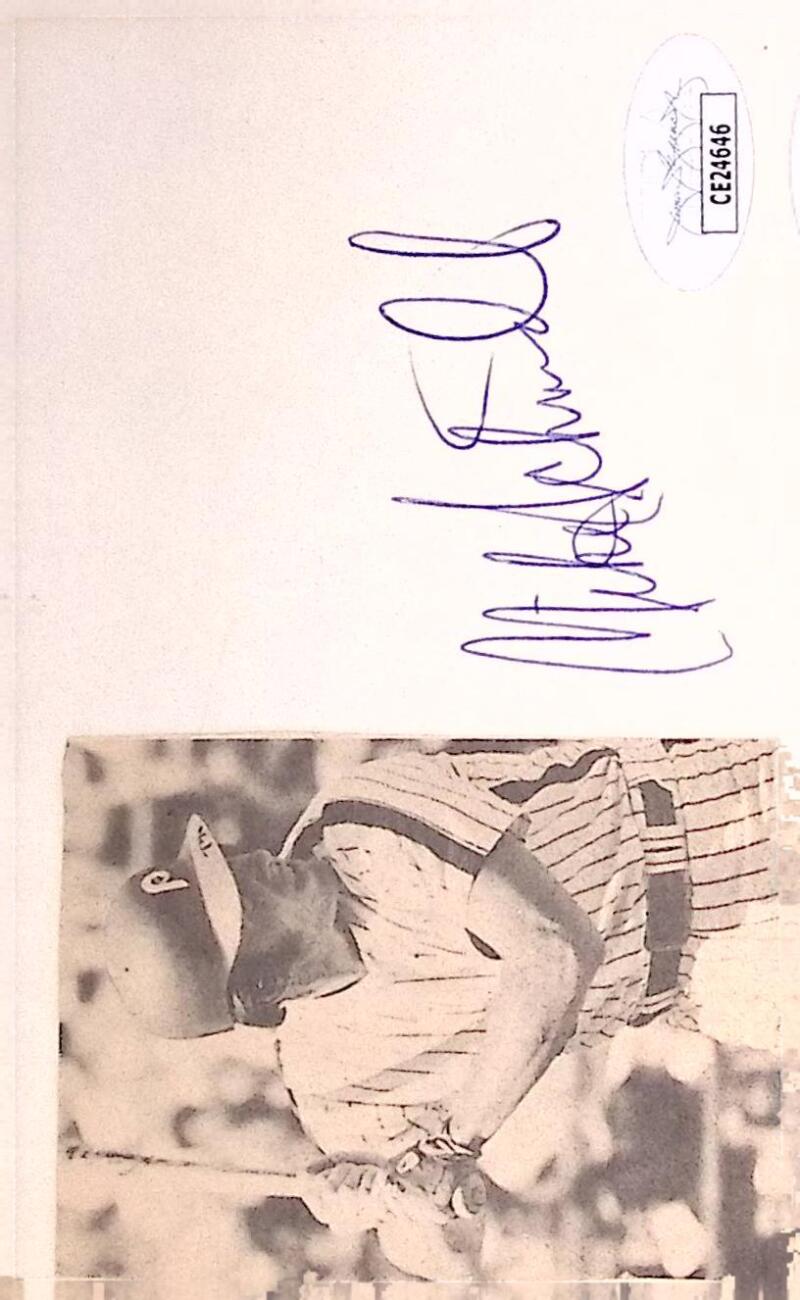 Mike Schmidt Phillies Photo Signed Autographed 3x5 Index Card JSA Authentic Image 1