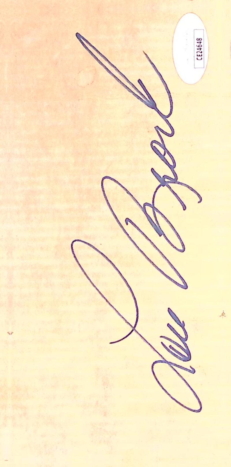 Lou Brock Cardinals Signed Autographed 3.5x6.5 Cardboard Cut JSA Authentic Image 1