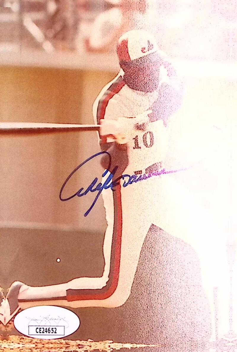 Andre Dawson Expos Signed Autographed 3.5x5 Photo JSA Authentic Image 1