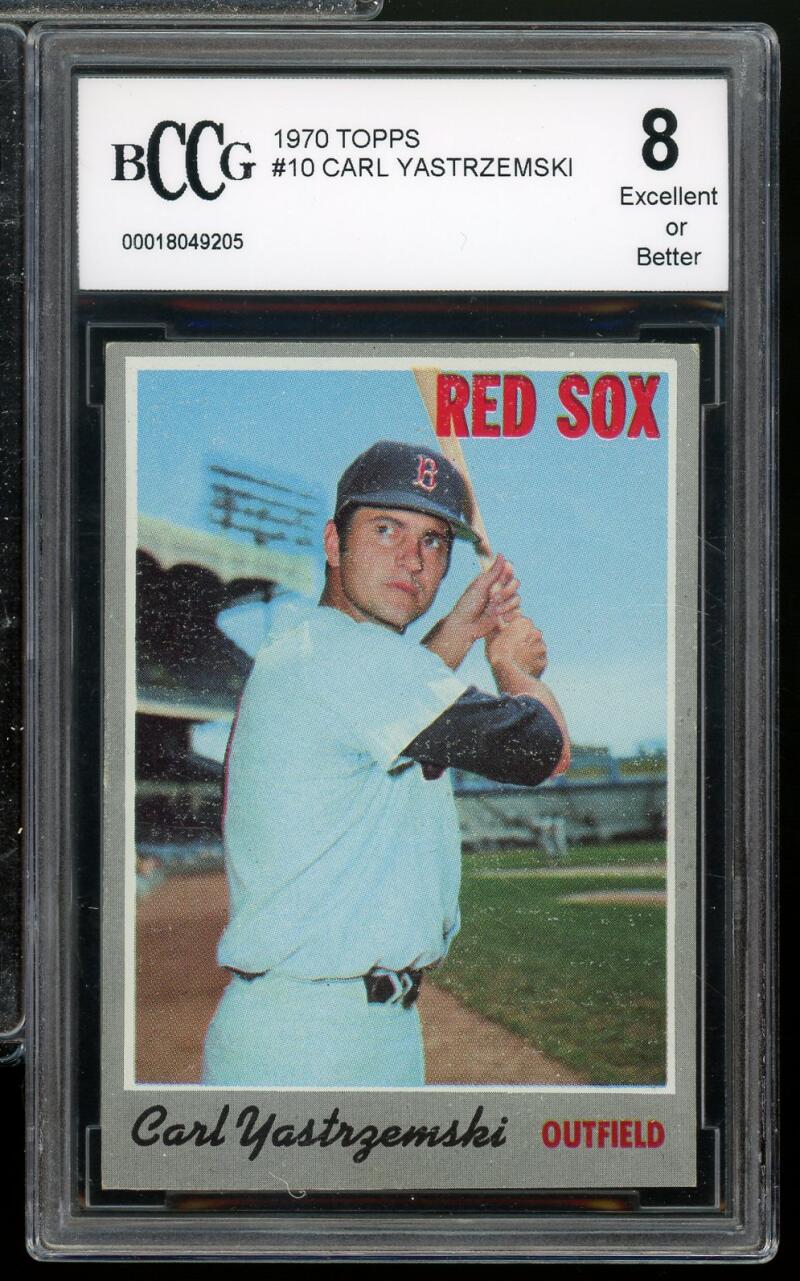 1970 Topps #10 Carl Yastrzemski Card BGS BCCG 8 Excellent+ Image 1