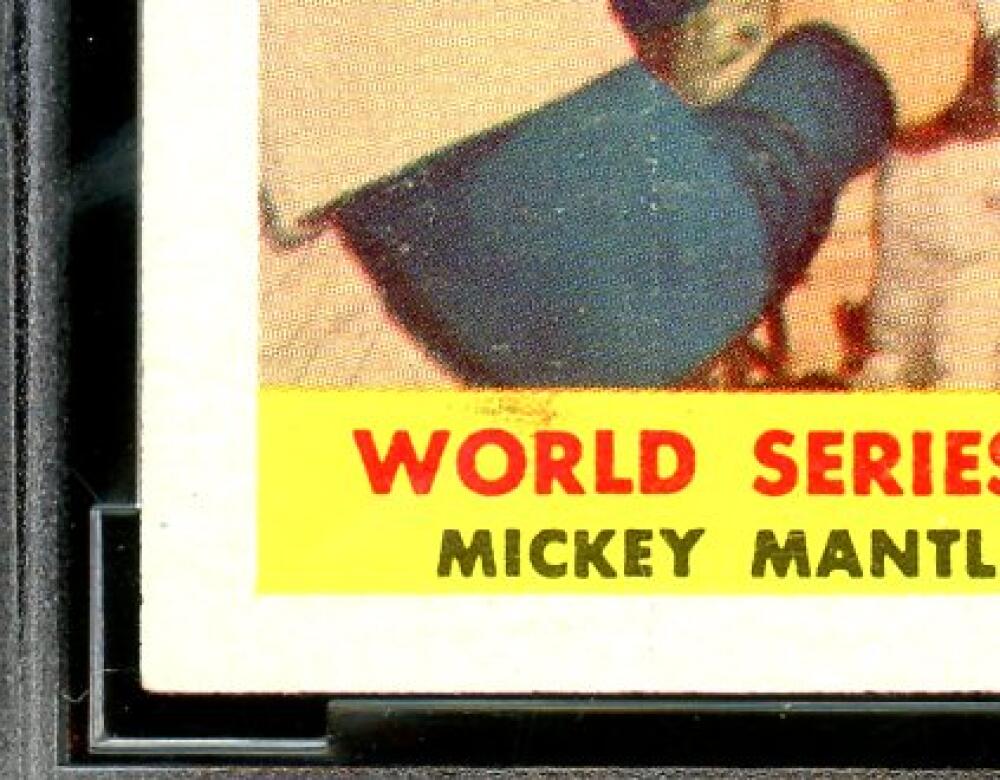 1958 Topps #418 Hank Aaron / Mickey Mantle Card BGS BCCG 7 Very Good+ Image 5