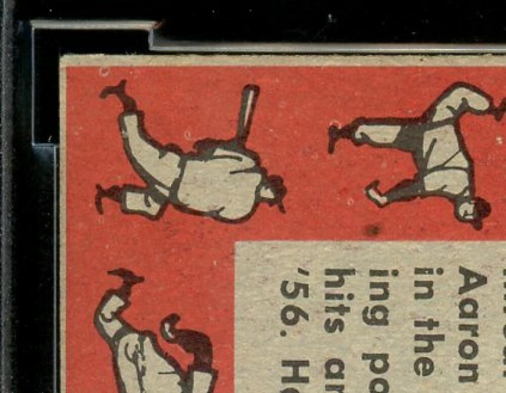 1958 Topps #418 Hank Aaron / Mickey Mantle Card BGS BCCG 7 Very Good+ Image 7
