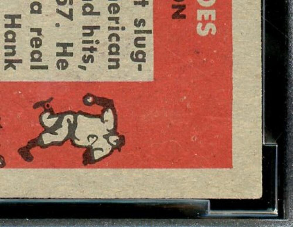 1958 Topps #418 Hank Aaron / Mickey Mantle Card BGS BCCG 7 Very Good+ Image 10