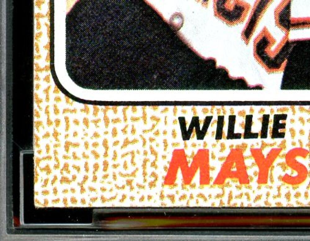1968 Topps #50 Willie Mays Card BGS BCCG 9 Near Mint+ Image 5