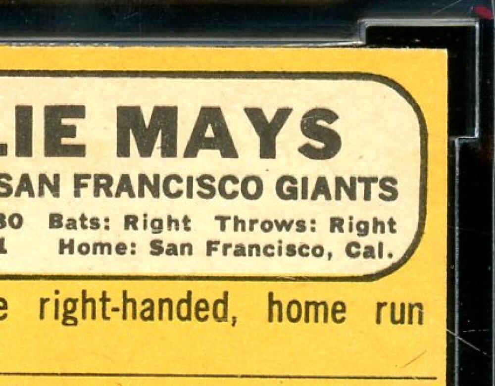 1968 Topps #50 Willie Mays Card BGS BCCG 9 Near Mint+ Image 8