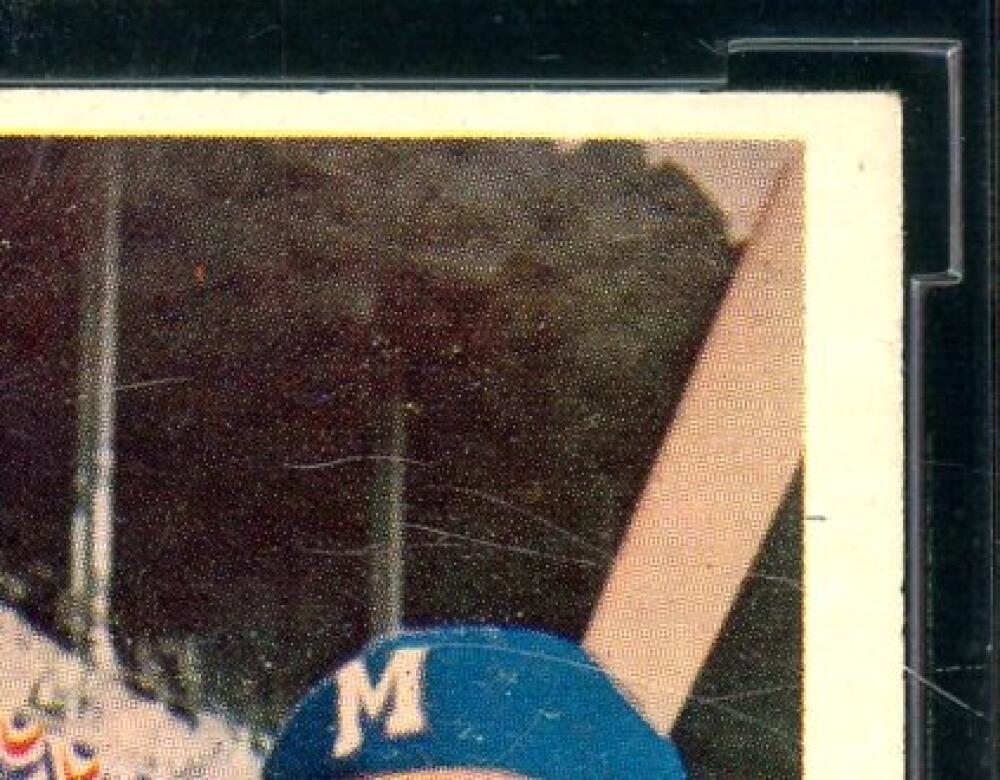 1958 Topps #418 Hank Aaron / Mickey Mantle Card BGS BCCG 8 Excellent+ Image 4