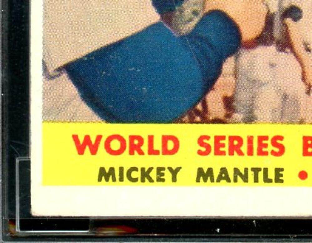 1958 Topps #418 Hank Aaron / Mickey Mantle Card BGS BCCG 8 Excellent+ Image 5