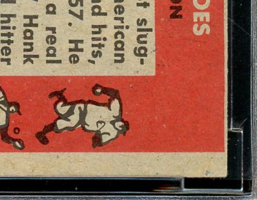 1958 Topps #418 Hank Aaron / Mickey Mantle Card BGS BCCG 8 Excellent+ Image 10
