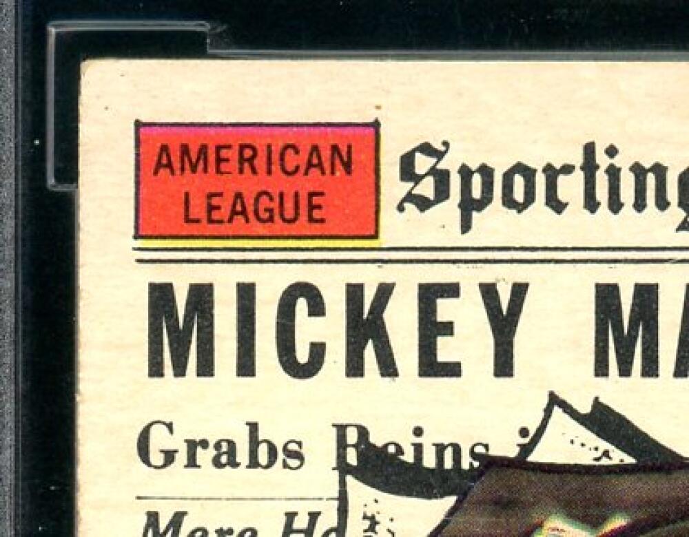 1961 Topps #578 Mickey Mantle All Star Card BGS BCCG 8 Excellent+ Image 7