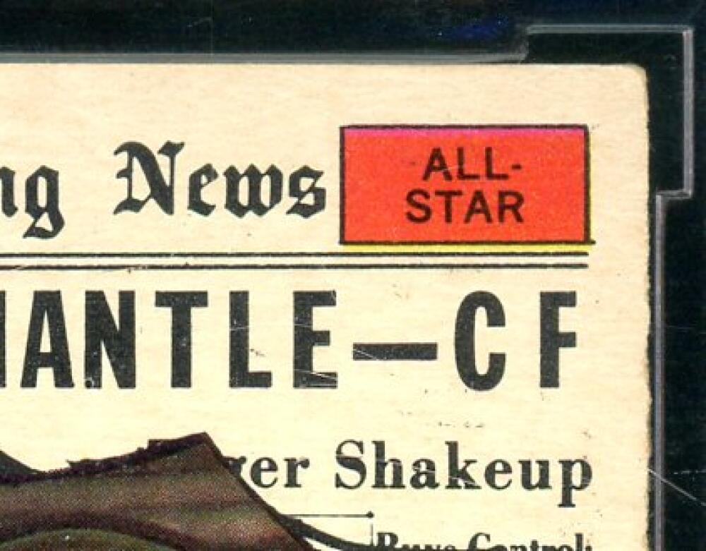 1961 Topps #578 Mickey Mantle All Star Card BGS BCCG 8 Excellent+ Image 8