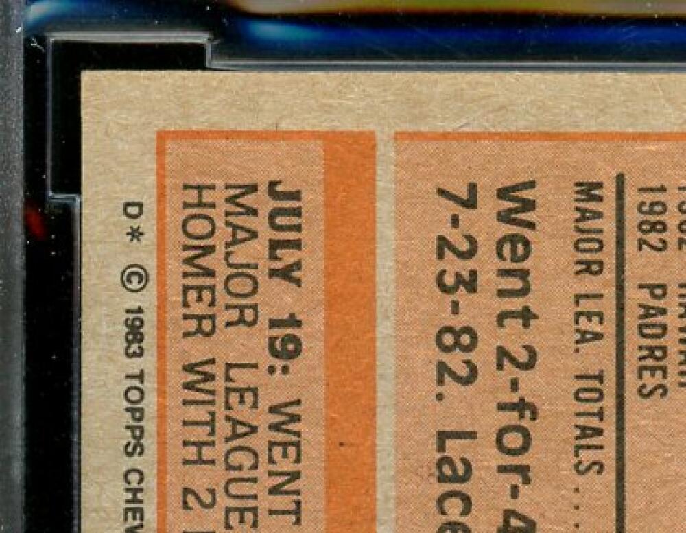 1983 Topps #482 Tony Gwynn Rookie Card BGS BCCG 10 Mint+ Image 7