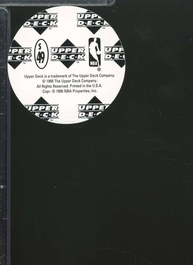 Michael Jordan Slammer Card 1995 Upper Deck Michael Jordan Milk Caps #49  Image 2