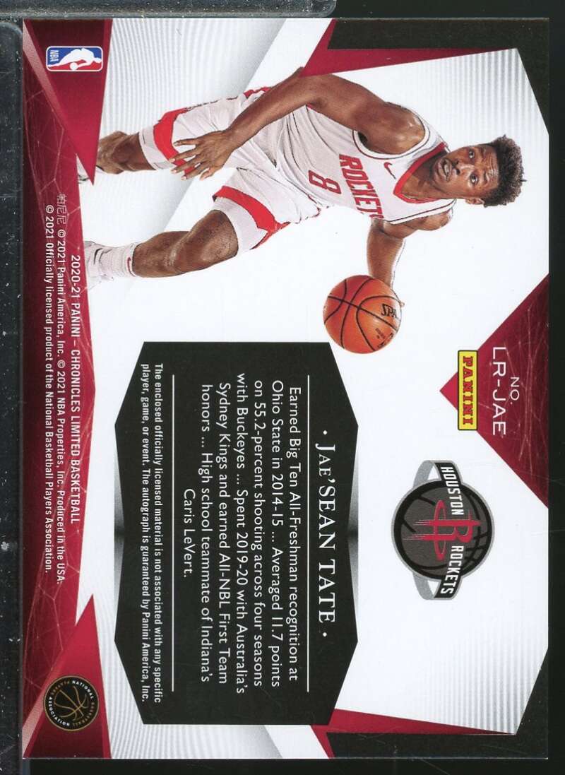 Jae'Sean Tate 2020-21 Panini Chronicles Limited Rookie Jersey Autographs #3  Image 2