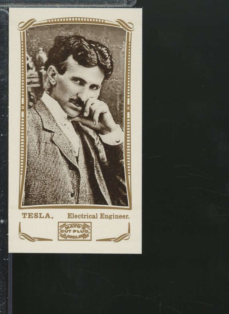 Nikola Tesla engineer Card 2009 Topps Mayo Mini #95  Image 1
