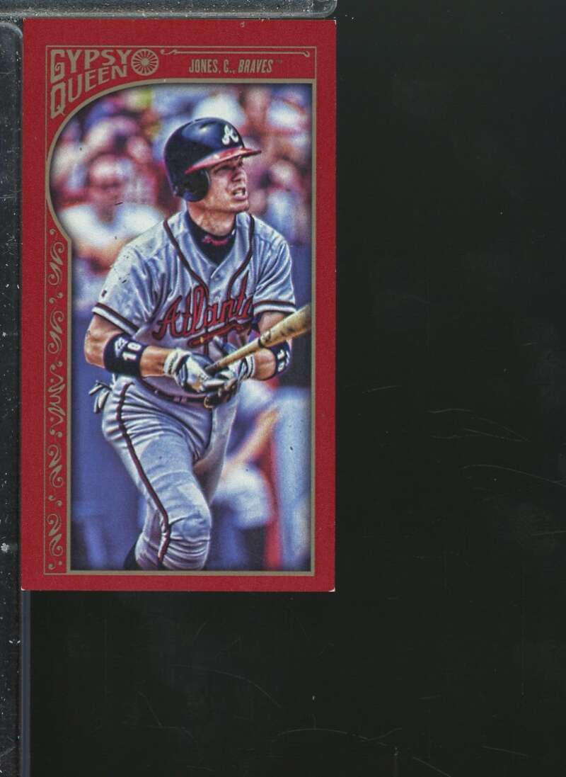 Chipper Jones Card 2015 Topps Gypsy Queen Mini Red (38/50) #115  Image 1