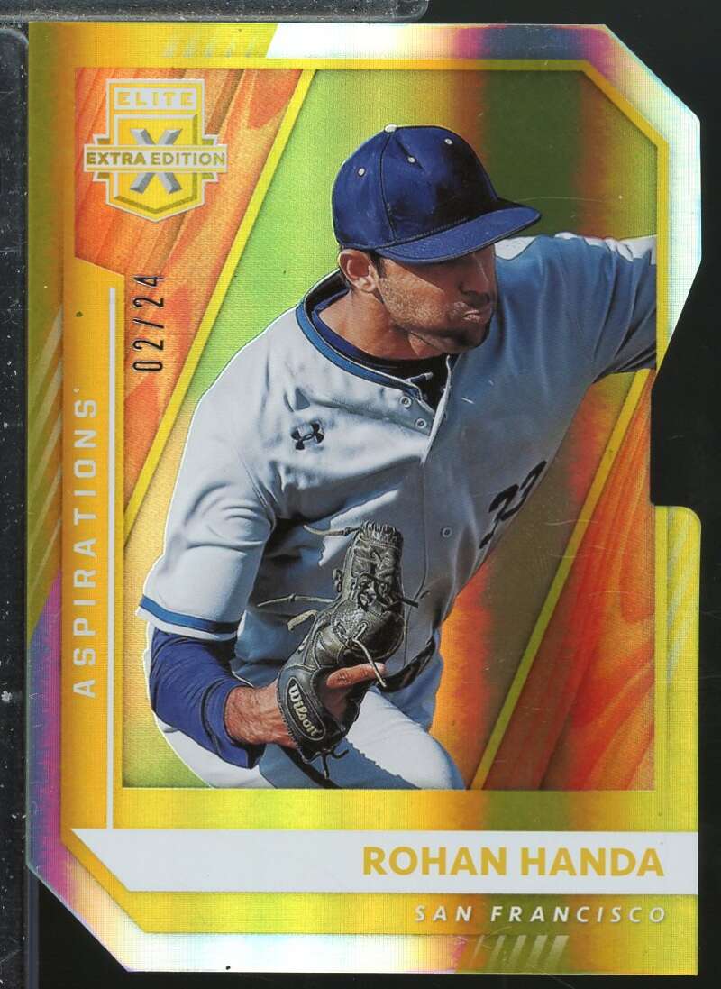 Rohan Handa Card 2021 Elite Extra Edition Aspirations Die Cut Gold (2/24) #146  Image 1
