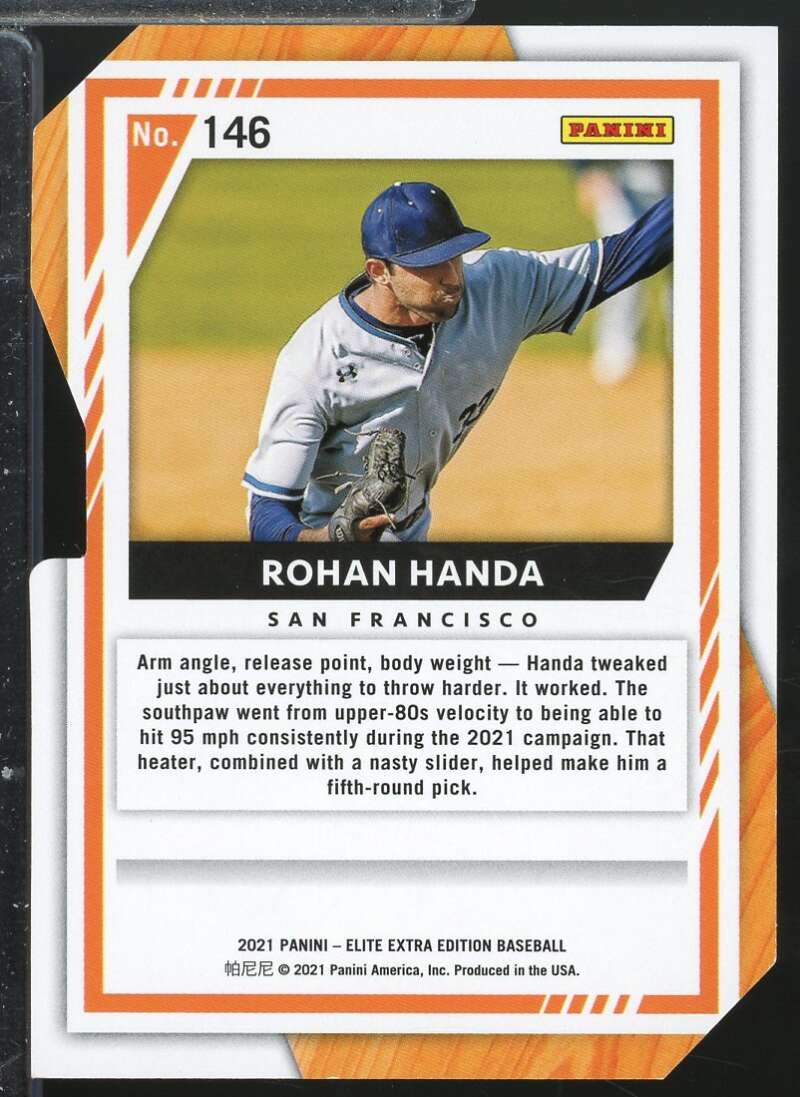Rohan Handa Card 2021 Elite Extra Edition Aspirations Die Cut Gold (2/24) #146  Image 2