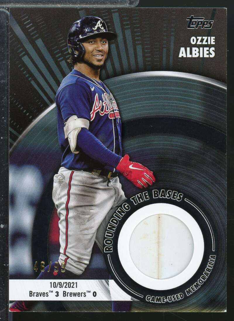 Ozzie Albies Card 2024 Topps Rounding the Bases Relics Black #RTBOA  Image 1