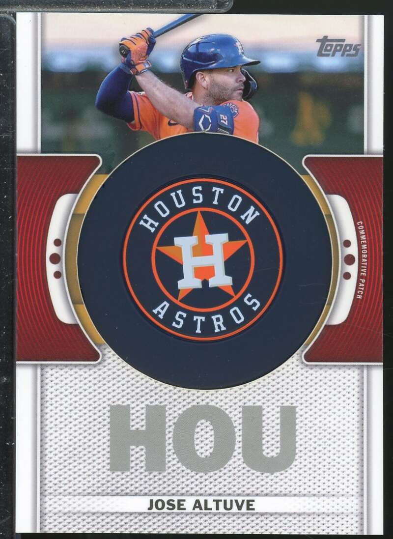 Jose Altuve Card 2023 Topps Team Logo Commemorative Patch #TLPJA  Image 1