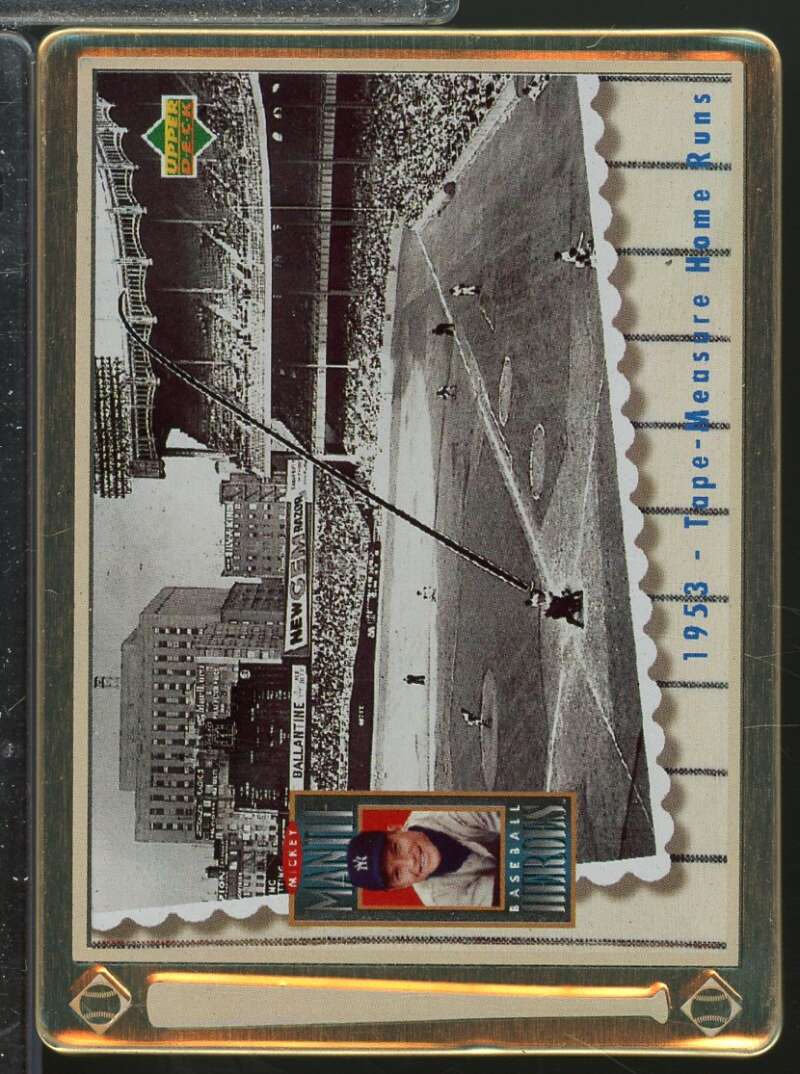 Mickey Mantle/1953 Tape -Measure Home Runs 1995 Upper Deck Metallic Impressions #3  Image 1