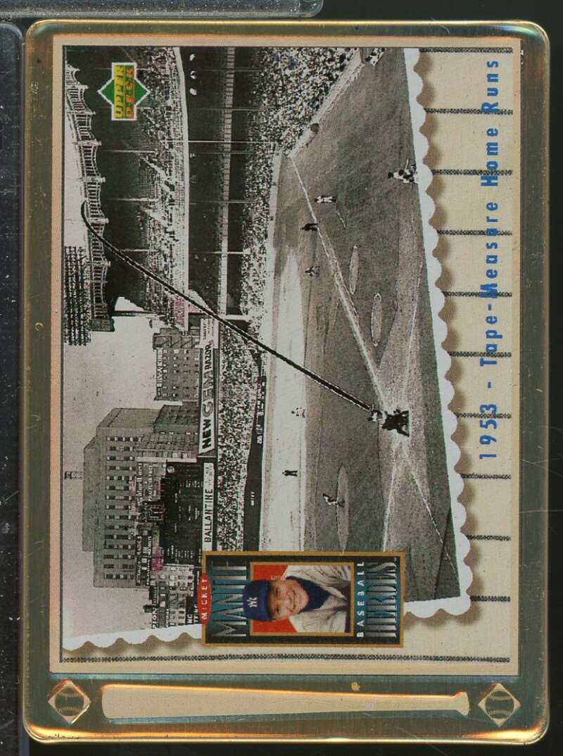 Mickey Mantle /1953 Tape-Measure Home Runs 1995 Upper Deck Metallic Impressions #3  Image 1