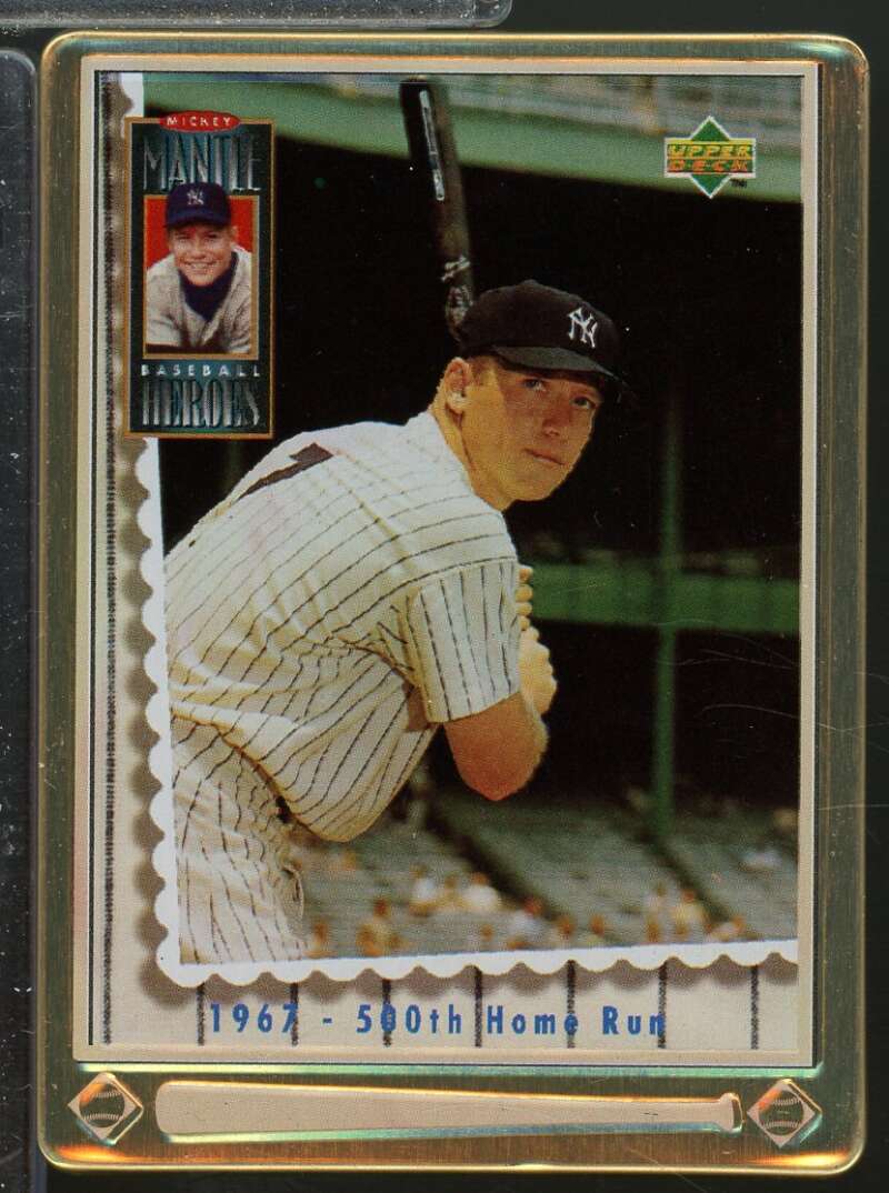 Mickey Mantle /1967 500th Home Run 1995 Upper Deck Metallic Impressions #8  Image 1