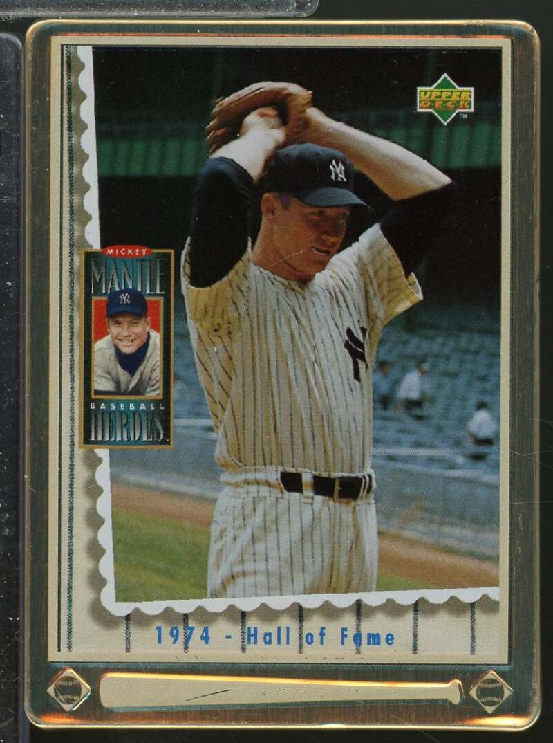 Mickey Mantle /1974 Hall of Fame 1995 Upper Deck Mantle Metallic Impressions #9  Image 1