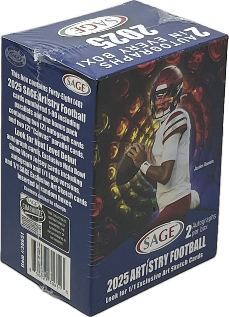2025 Sage Artistry Football Blaster Box Image 2