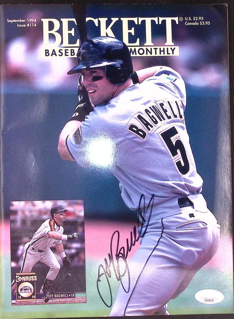 Jeff Bagwell Astros Signed Autographed Beckett Magazine 1994 JSA Authentic Image 1