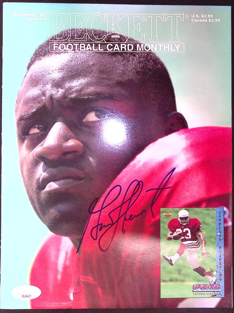 Garrison Hearst Cardinals Signed Autographed Beckett Magazine JSA Authentic Image 1