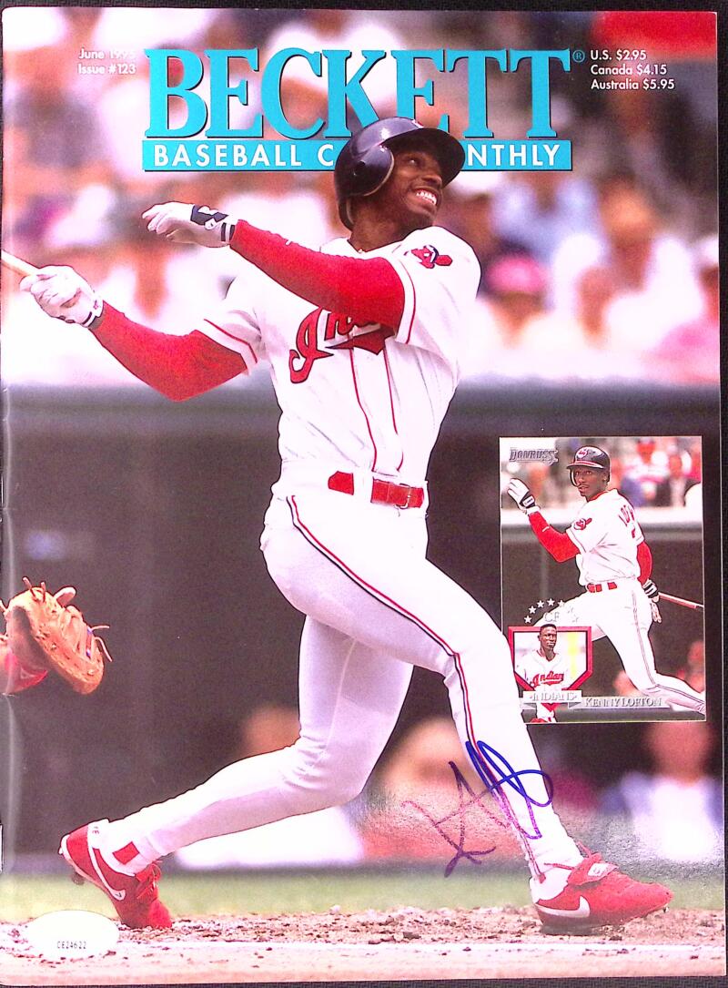 Kenny Lofton Indians Signed Autographed Beckett Magazine JSA Authentic Image 1
