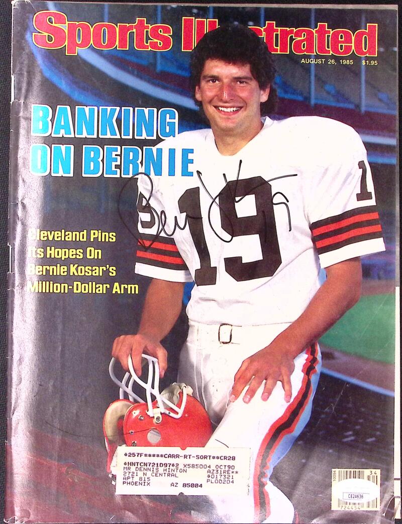 Bernie Kosar Browns Signed Autographed Sports Illustrated Magazine JSA Authentic Image 1