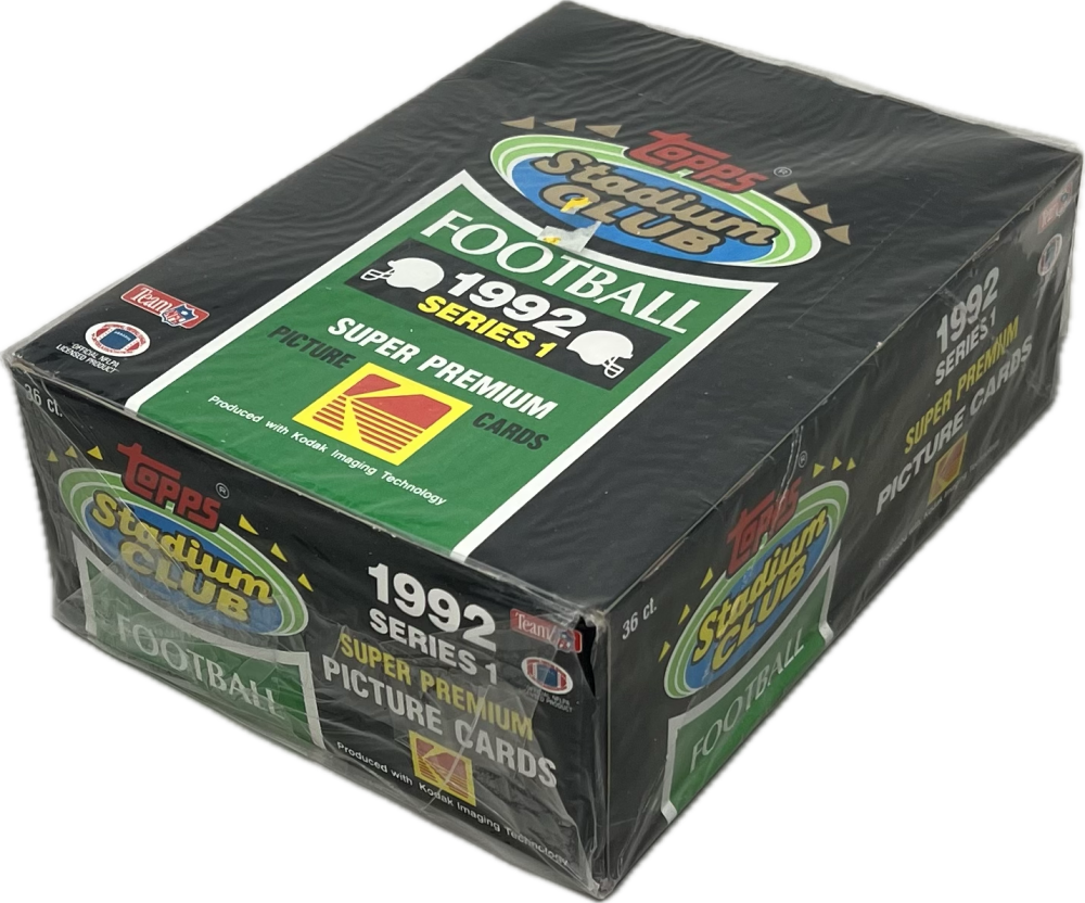 1992 Topps Stadium Club Series 1 Football Wax Box Image 1