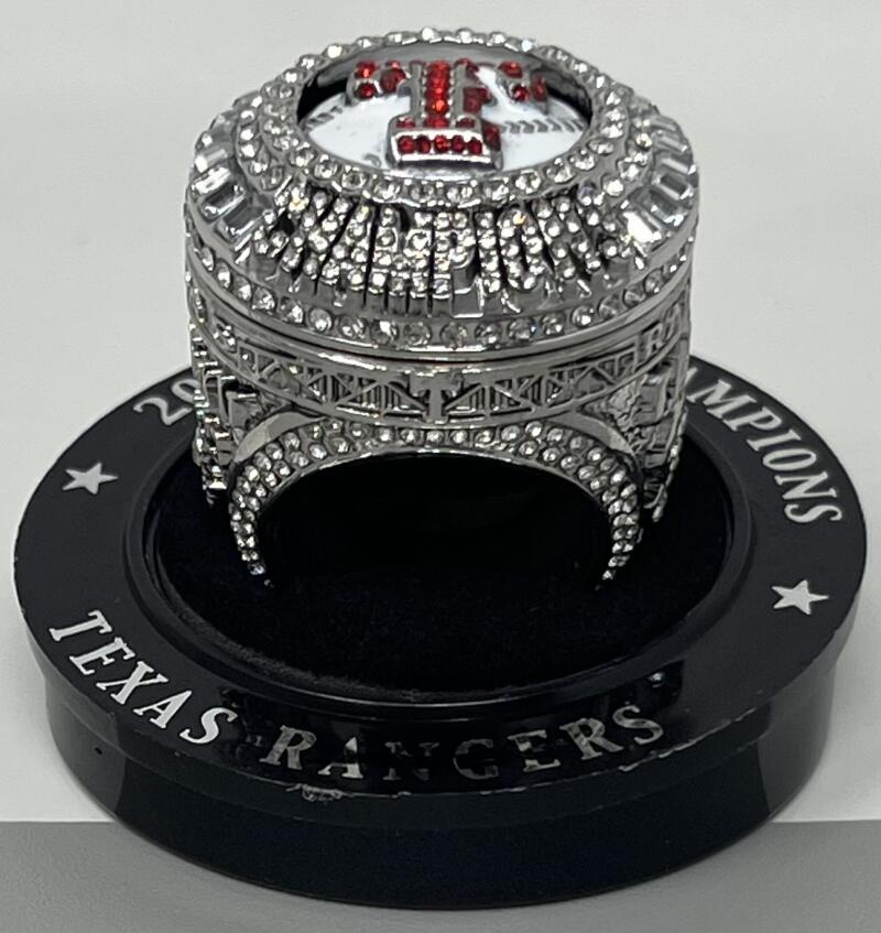 Texas Rangers World Series Champions Evan Carter Replica Ring SGA Image 2