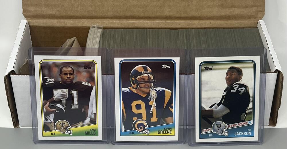 1988 Topps Football Hand Collated Set 1-396  PLUS 1000 Yard Club Set 1-28 Image 1