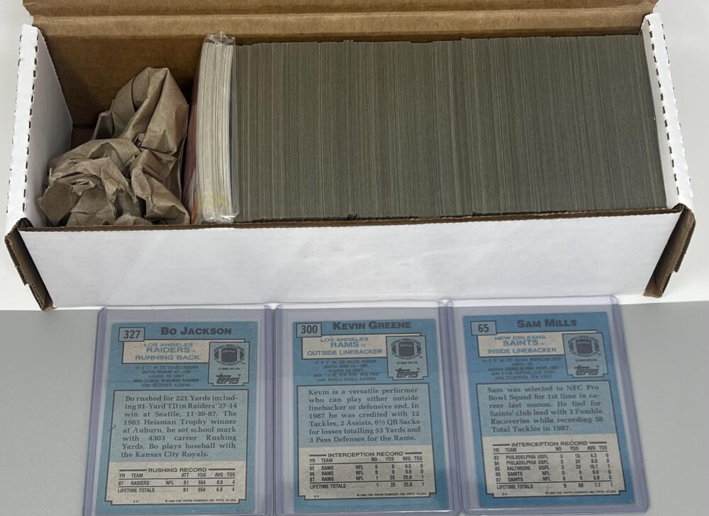 1988 Topps Football Hand Collated Set 1-396  PLUS 1000 Yard Club Set 1-28 Image 2