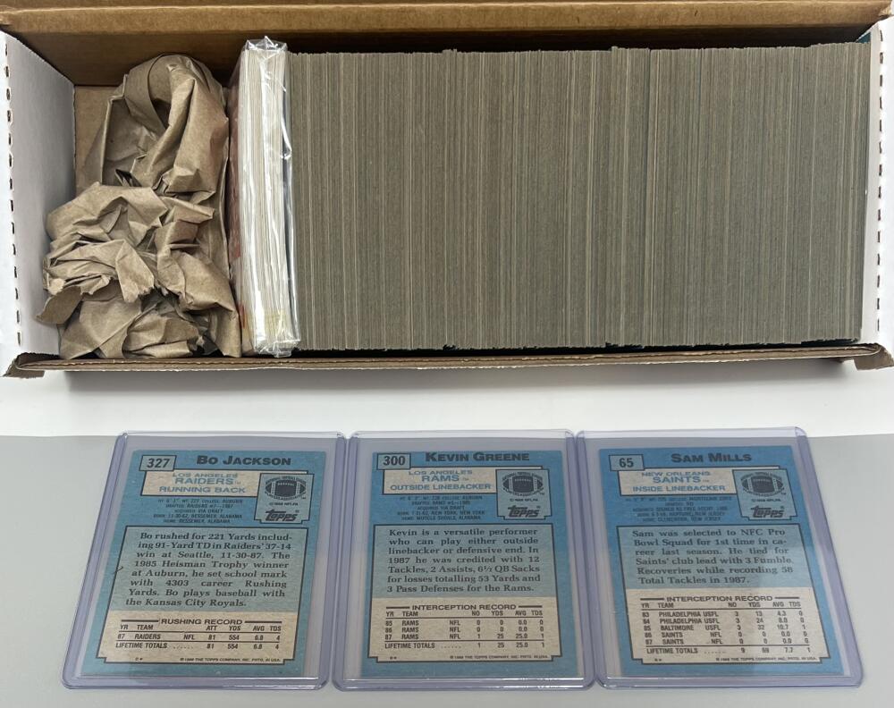 1988 Topps Football Hand Collated Set 1-396  PLUS 1000 Yard Club Set 1-28 Image 3