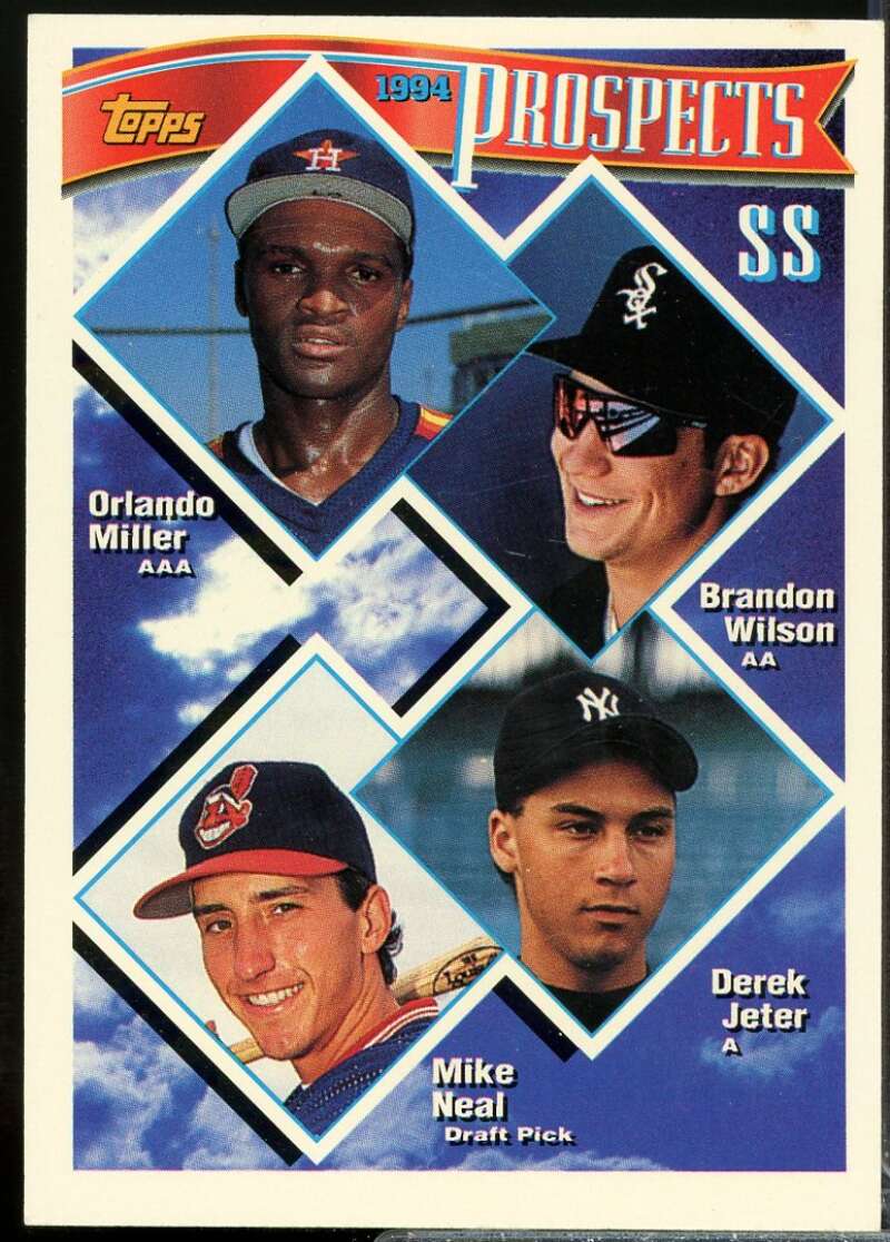 Orlando Miller/Brandon Wilson/Derek Jeter/Mike Neal UER Card 1994 Topps #158  Image 1