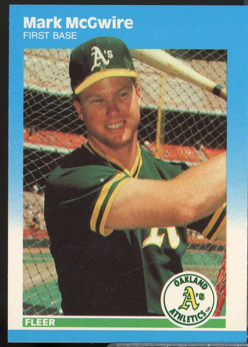 Mark McGwire Rookie Card 1987 Fleer Update #U76  Image 1