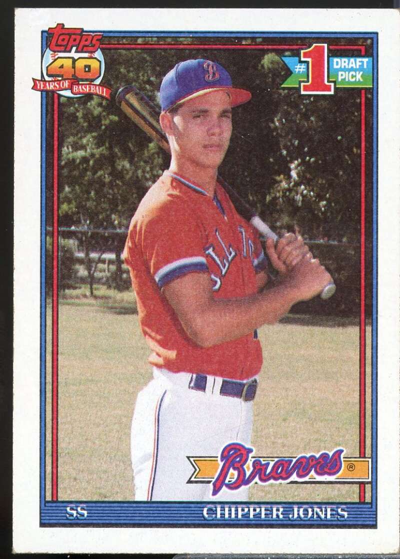 Chipper Jones Rookie Card 1991 Topps #333  Image 1