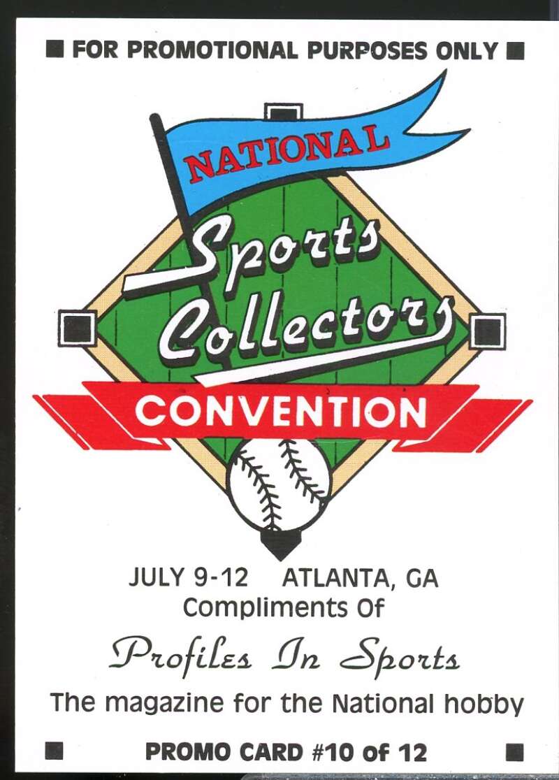 PREMIERE EDITION Card 1992 MICKEY MANTLE NAT'L SPORTS COLLECTORS CONVENTION #10  Image 2