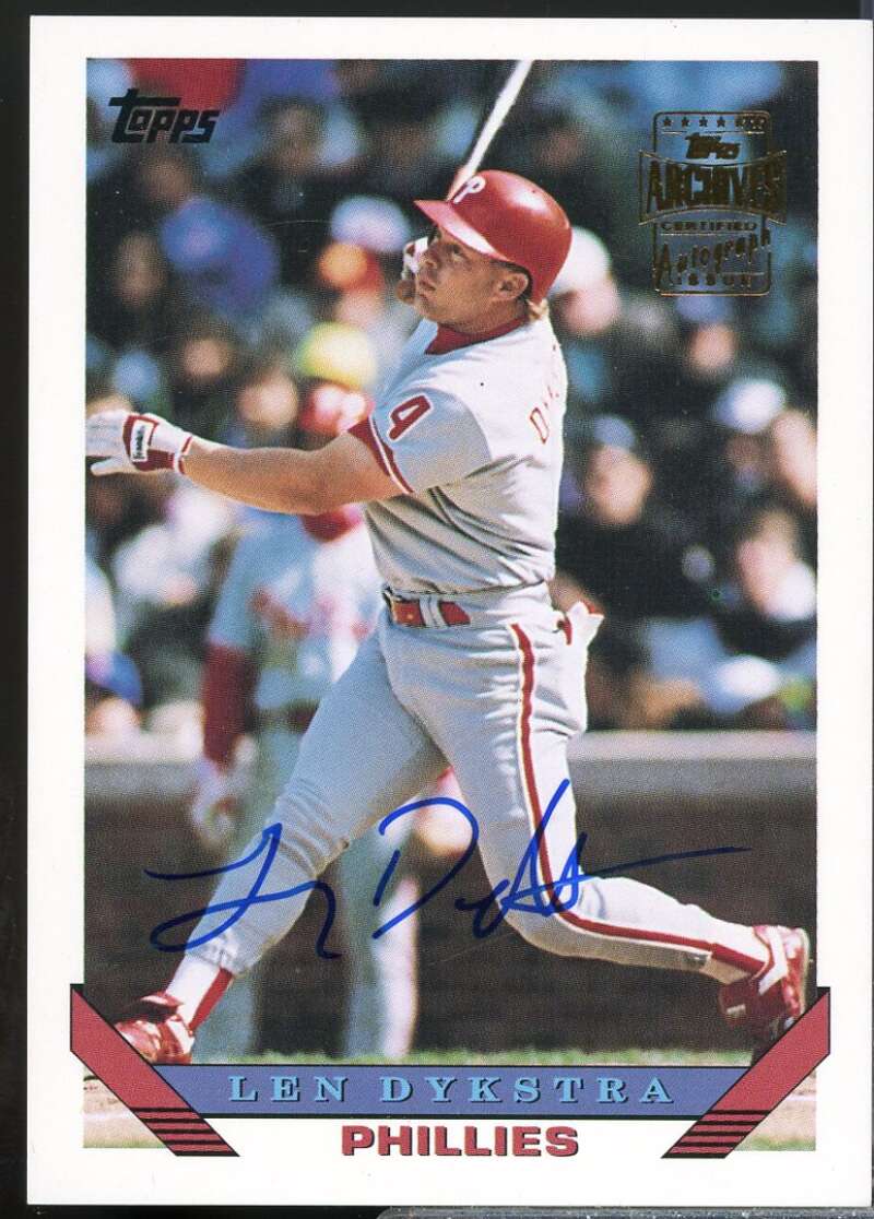 Lenny Dykstra Card 2003 Topps All-Time Fan Favorites Archives Autographs #LD  Image 1