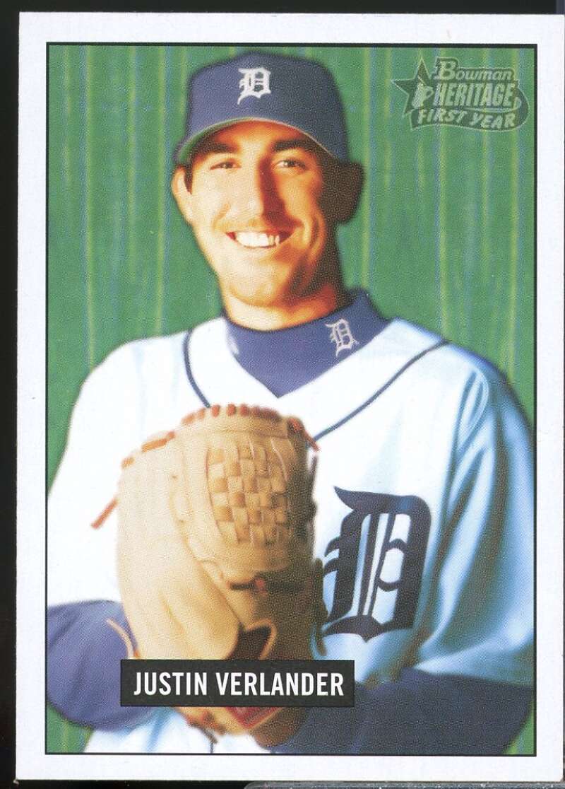 Justin Verlander FY Rookie Card 2005 Bowman Heritage #220  Image 1