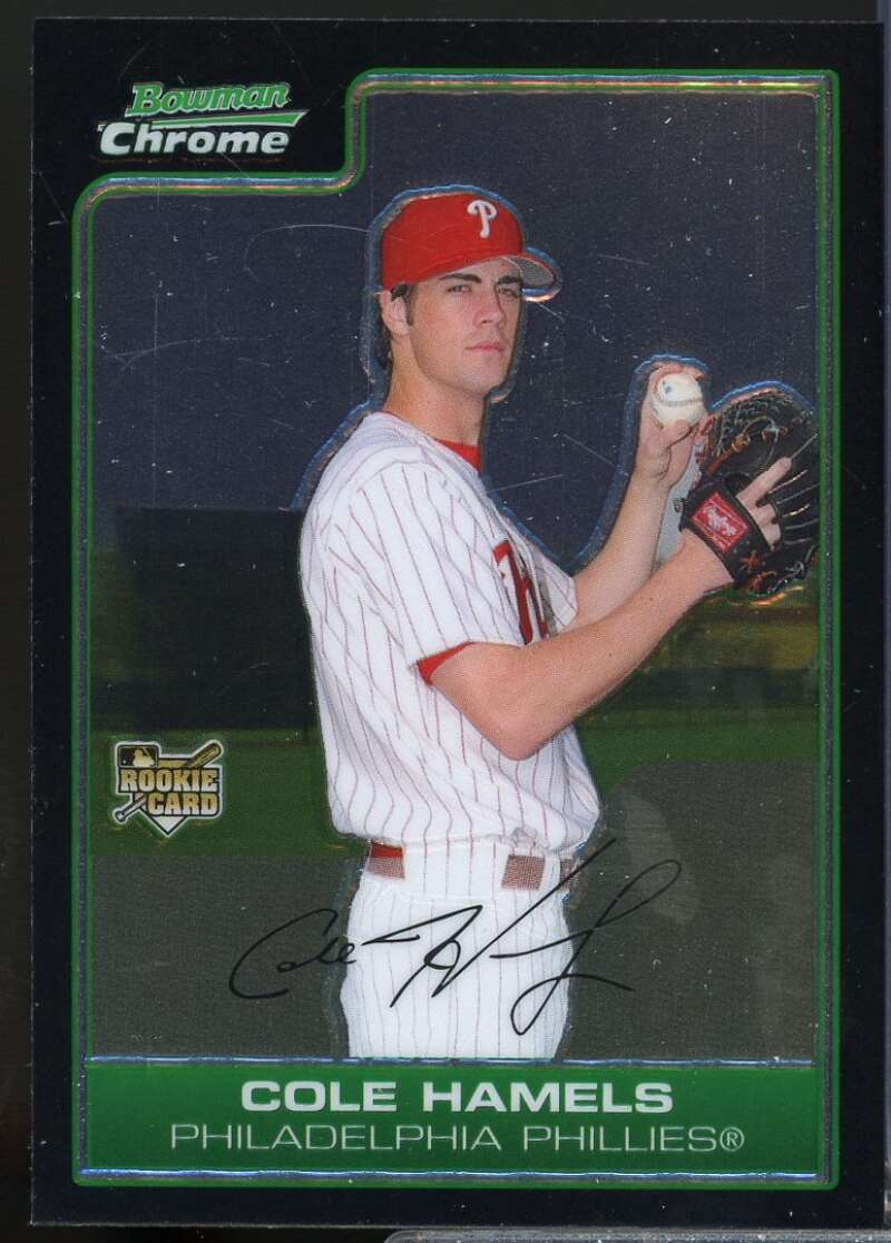 Cole Hamels Rookie Card 2006 Bowman Chrome #209  Image 1