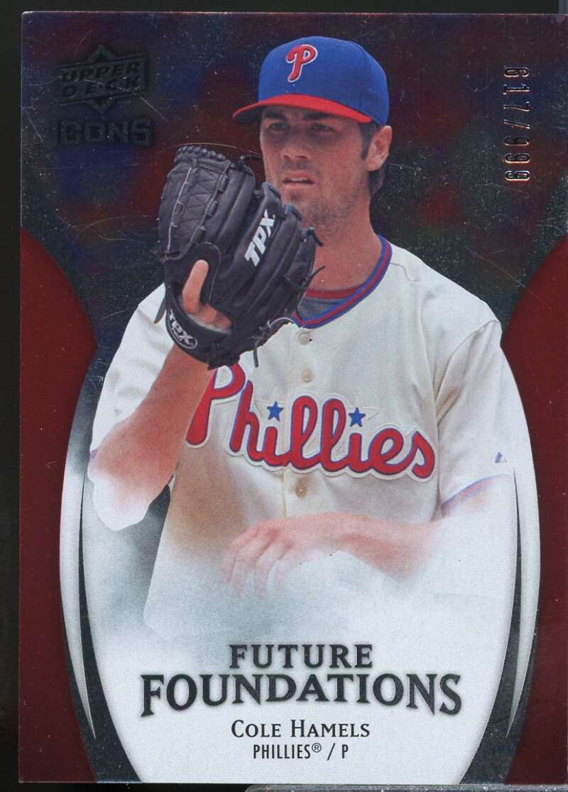 Cole Hamels Card 2009 Upper Deck Icons Future Foundations #CH  Image 1