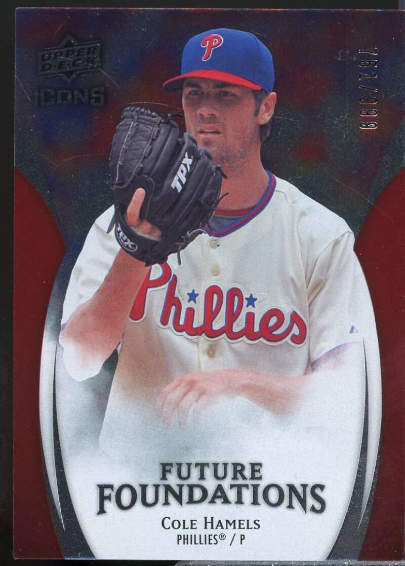 Cole Hamels Card 2009 Upper Deck Icons Future Foundations #CH  Image 1