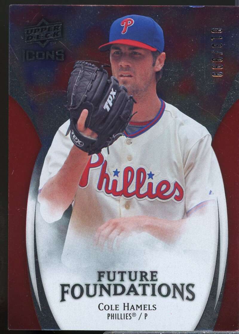 Cole Hamels Card 2009 Upper Deck Icons Future Foundations #CH  Image 1