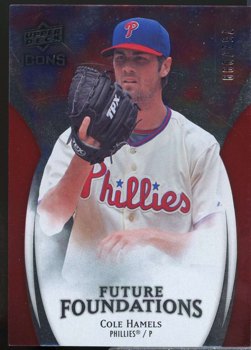 Cole Hamels Card 2009 Upper Deck Icons Future Foundations #CH  Image 1